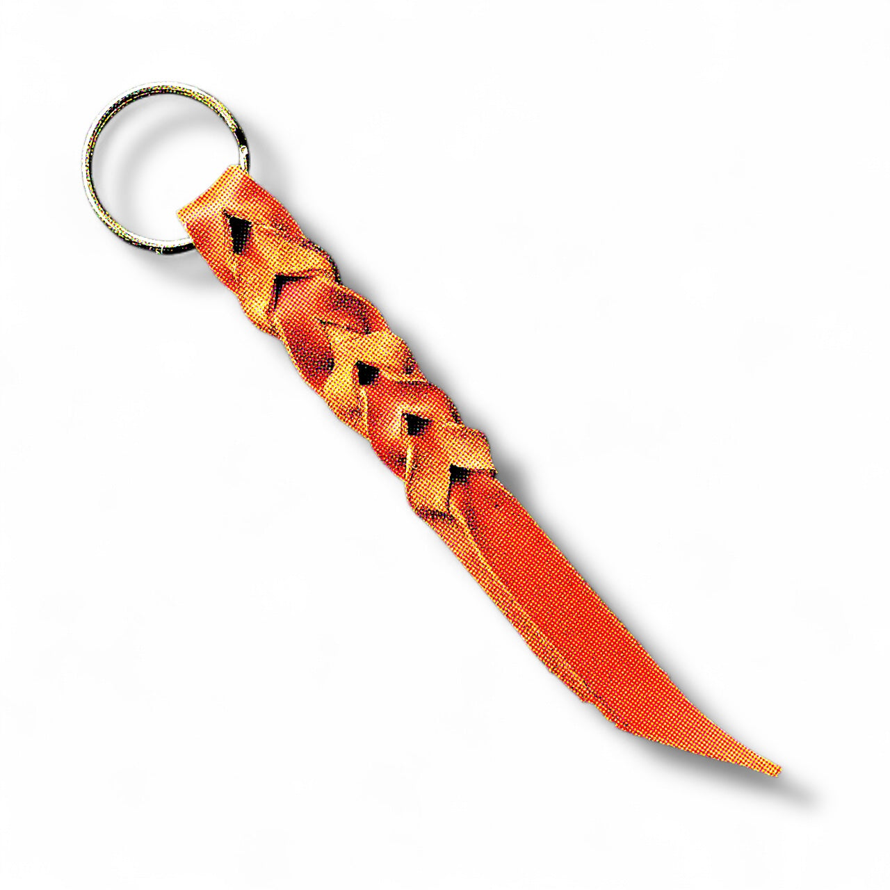 Braided Leather Keychain